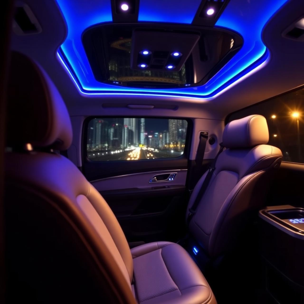 Interior premium de van executiva